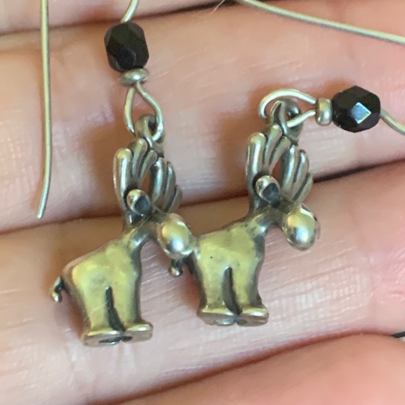 Sunwest Silver Co. Sterling Moose Drop Earrings - Picture 3 of 8